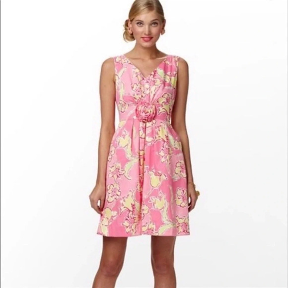 Lilly Pulitzer Pink Parker Dress Size 0 - Picture 1 of 8